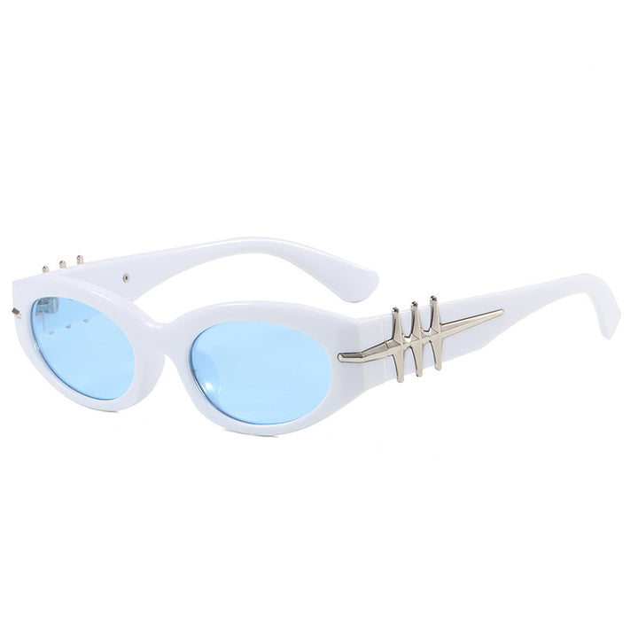 Dame elegant Cat-Eye solbriller med moteriktige aksenter Luvikno