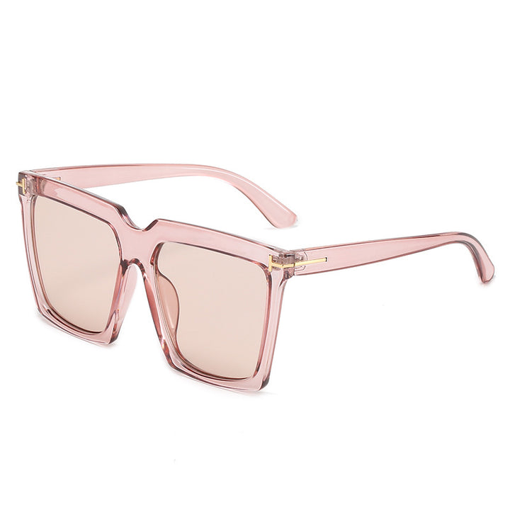 Dame oversized firkantet solbrille med luksuriøse aksenter Luvikno