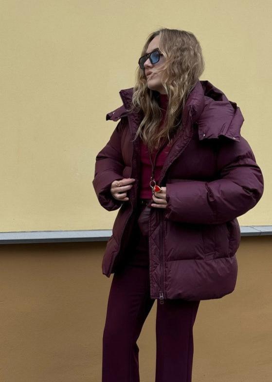 Luvik | Burgunderfarget Puffer-jakke - Luksus Vinter Komfort