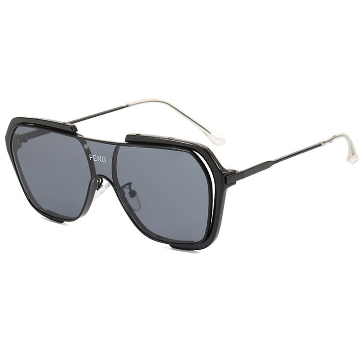 Dame moteriktige oversized solbriller Luvikno