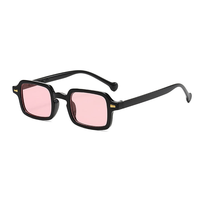 Dame geometrisk solbrille med trendy dyreprint Luvikno