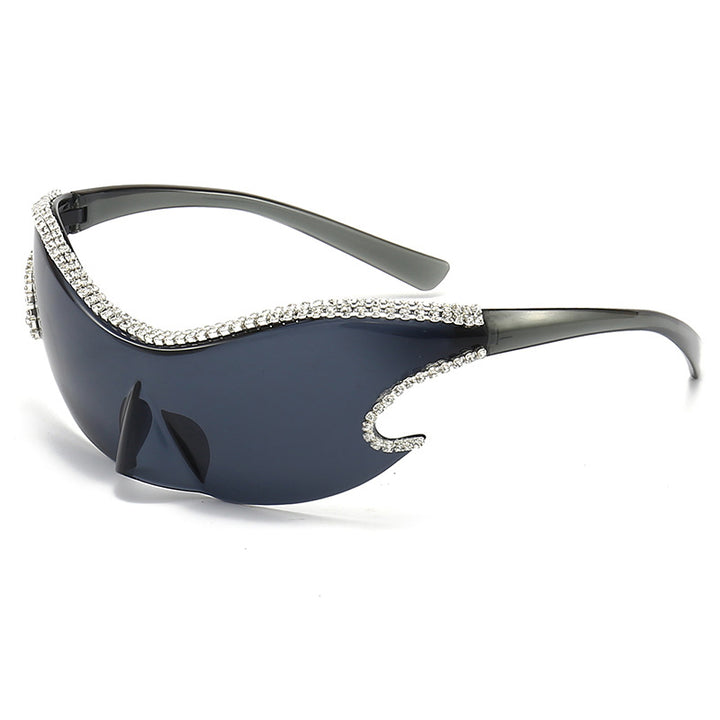 Damer Glamourøse solbriller med glitrende strassdekor Luvikno