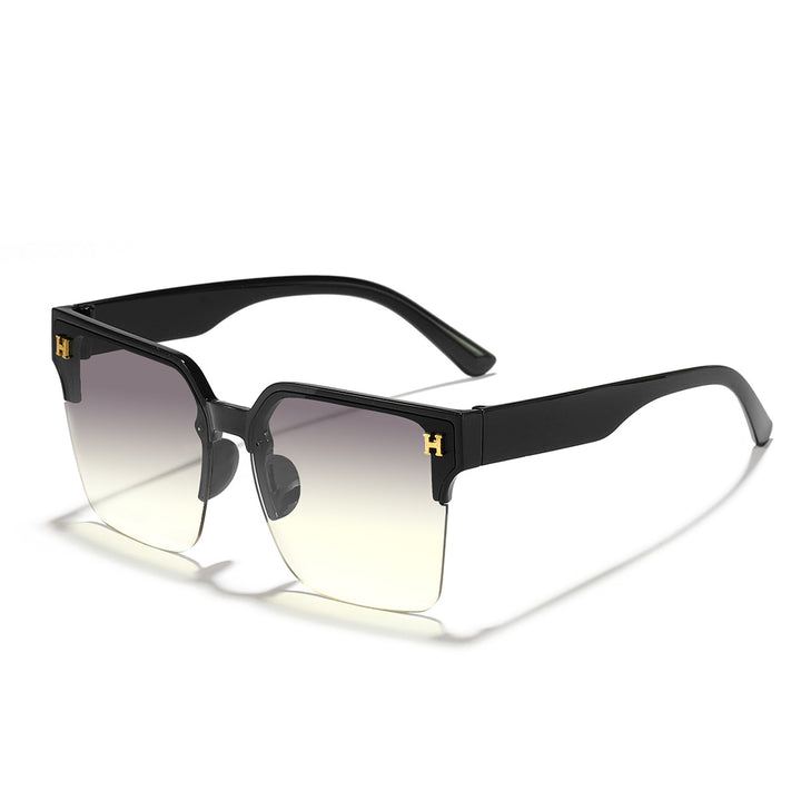 Dame moderne firkantet solbrille med transparent ramme Luvikno