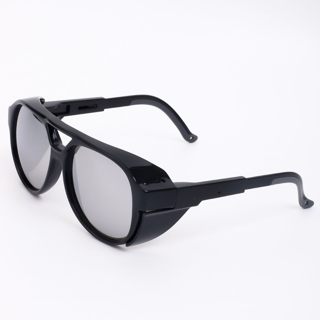 Dame oversized solbriller i geometrisk design med robust ramme og polarisert glass Luvikno