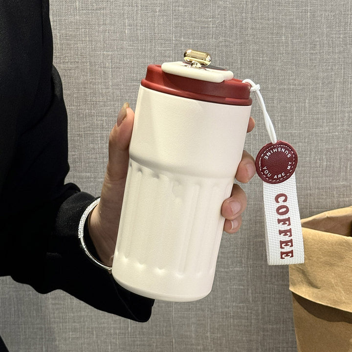 Damen Isolierter Kaffee Becher mit praktischem Klappverschluss Luvikno