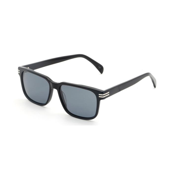 Dame moteriktig solbrille med transparent ramme og grønne glass Luvikno