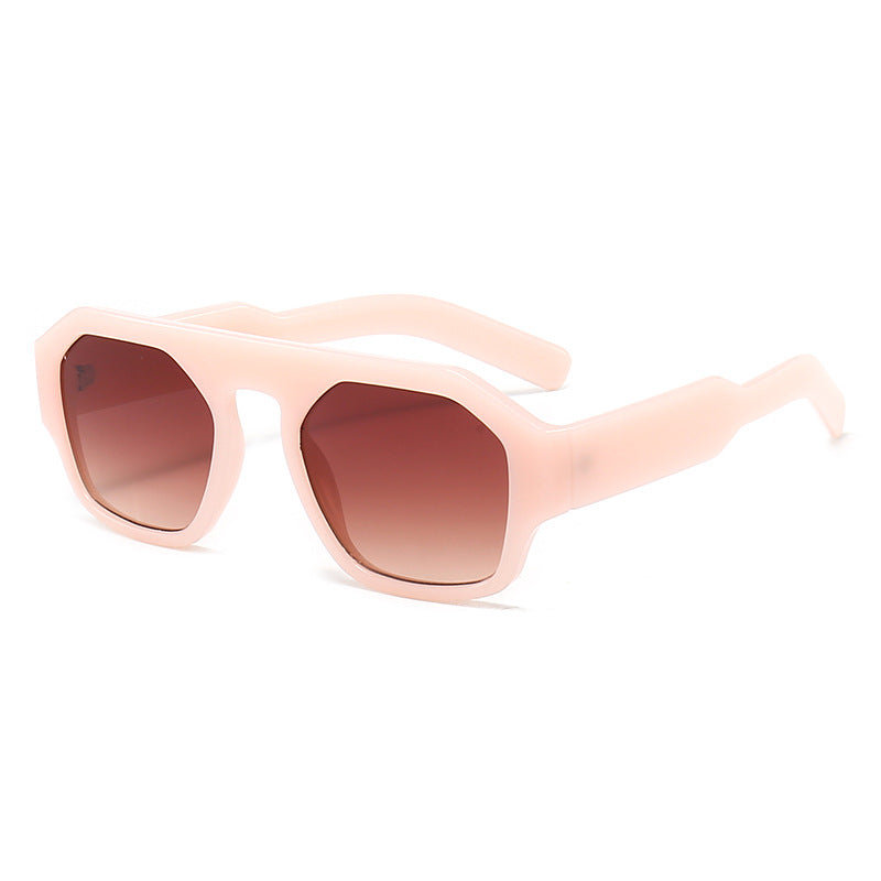 Dame motetrender solbrille i innovativ geometrisk design Luvikno