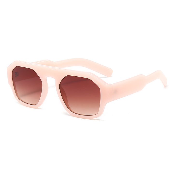 Dame motetrender solbrille i innovativ geometrisk design Luvikno