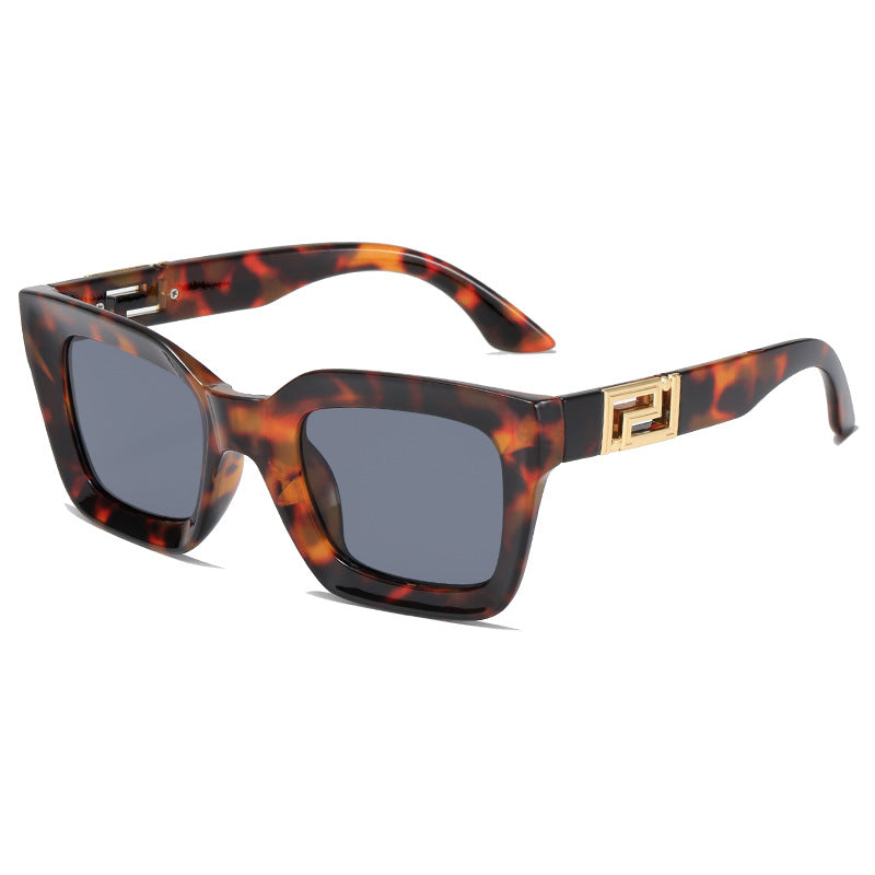 Dame kvadratisk solbrille med luksuriøs design Luvikno