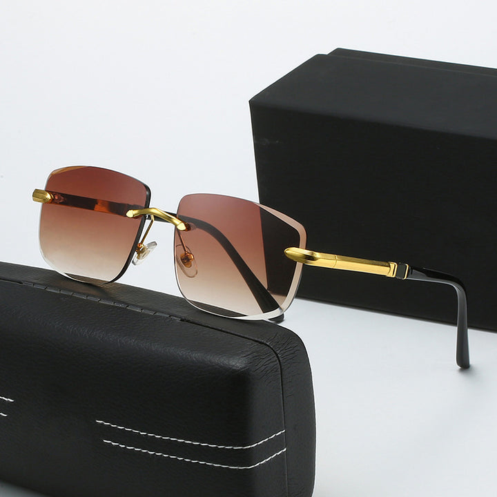 Dame kvadratisk solbrille med stilige plast- og metalldetaljer Luvikno