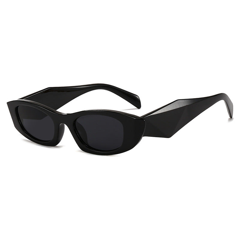 Dame trendy Cat-Eye solbriller med unikt ramme og UV-beskyttelse Luvikno