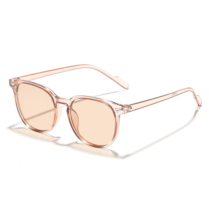 Dame fashionable solbriller med transparent ramme og høy kvalitet linser Luvikno