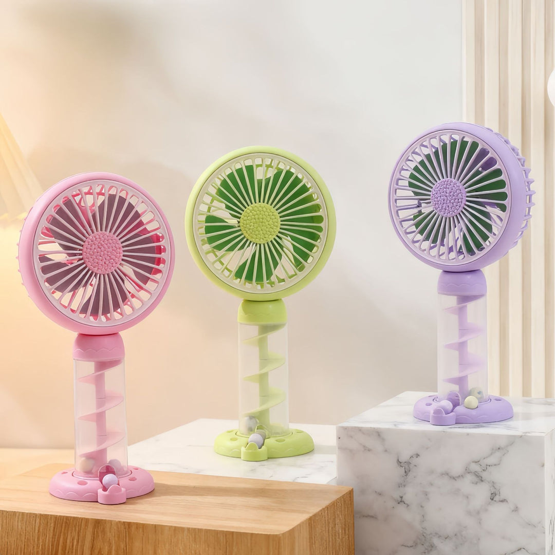 Damer Bærbar Mini-USB-vifte med kreativ spiraldesign Luvikno