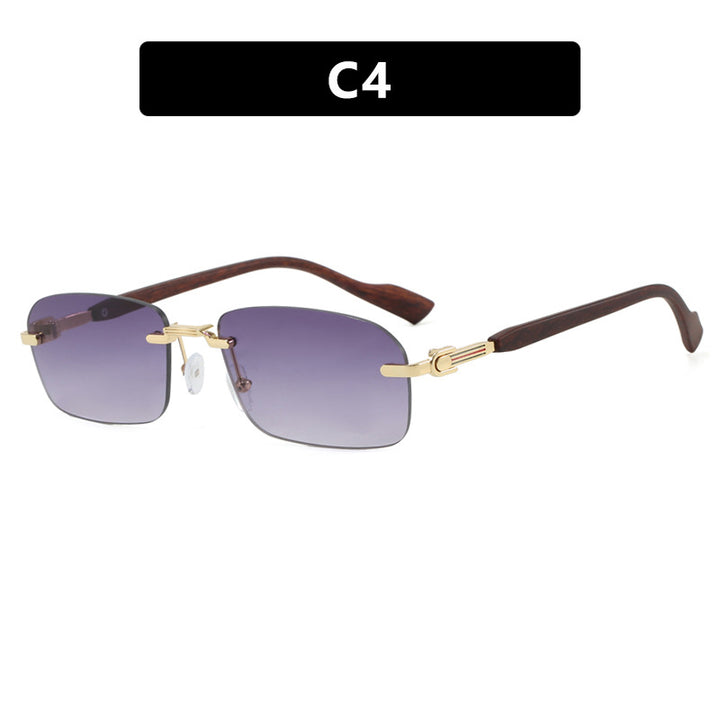 Dame solbrille med elegant metallramme og stilige tre detaljer Luvikno