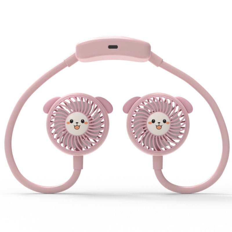 Unisex Bærbar Mini-vifteen med morsom panda-design Luvikno