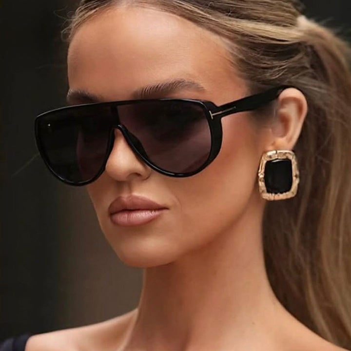 Dame elegant oversized solbrille med markant design og UV-beskyttelse Luvikno
