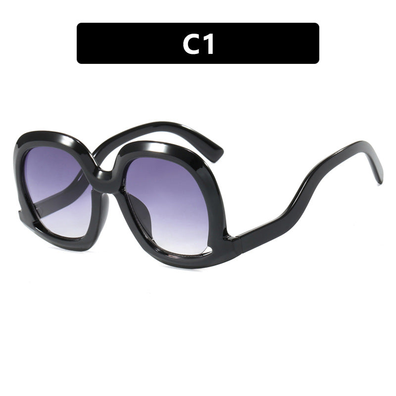 Dame oversized solbrille med moderne design Luvikno