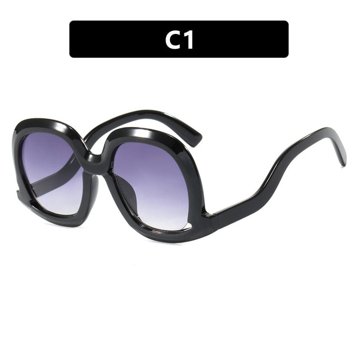 Dame oversized solbrille med moderne design Luvikno