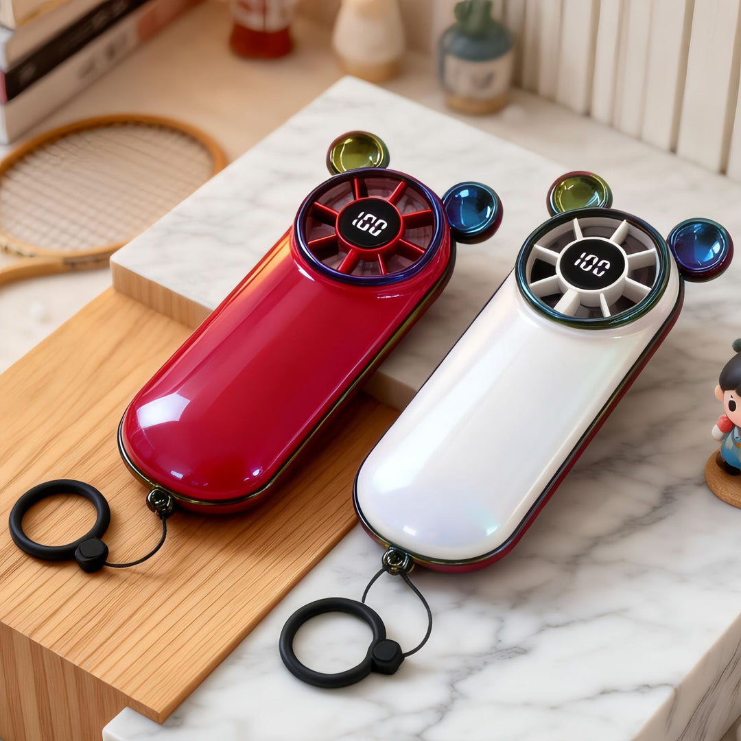Dame Bærbar Mini-Ventilator med LED-skjerm og multifunksjonsdesign Luvikno