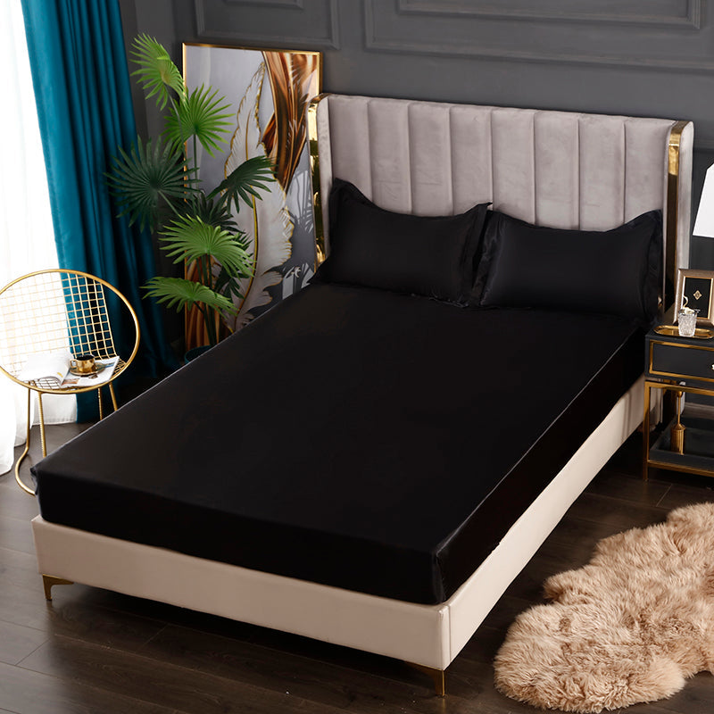 Silke Sateng Elastisk Fitted Ark med GRATIS* Silke Sateng Putetrekk Luvikno