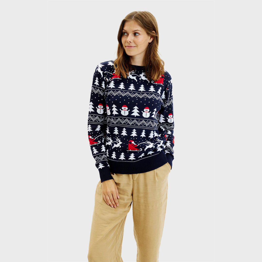Luvik | Stilig juleshirt Navy - Kvinner