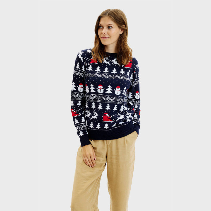 Luvik | Stilig juleshirt Navy - Kvinner