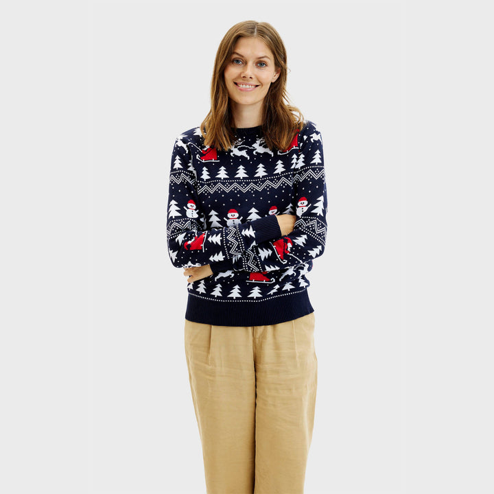 Luvik | Stilig juleshirt Navy - Kvinner