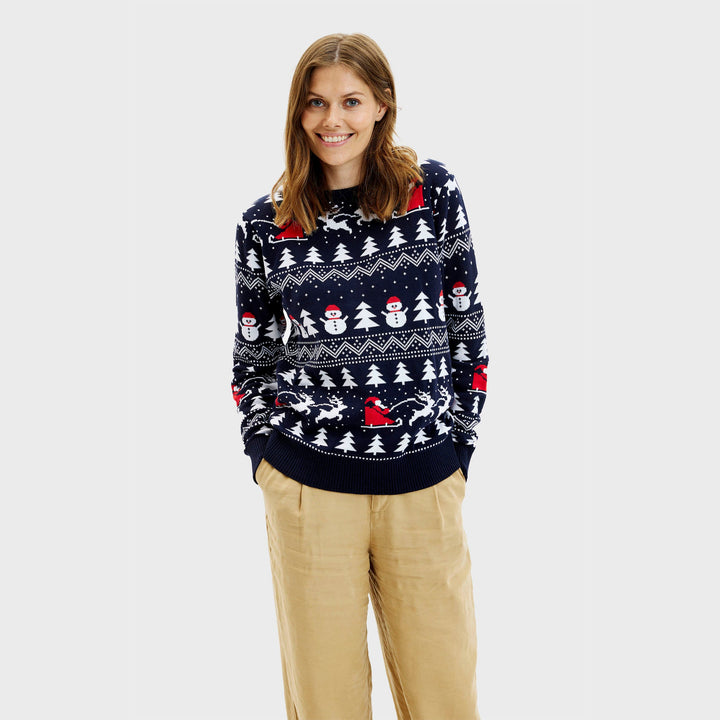 Luvik | Stilig juleshirt Navy - Kvinner