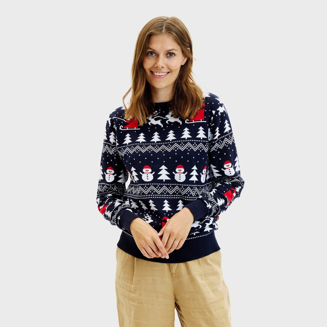 Luvik | Stilig juleshirt Navy - Kvinner
