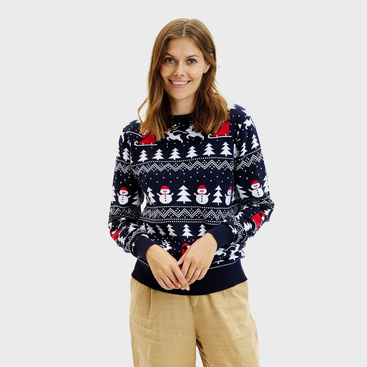 Luvik | Stilig juleshirt Navy - Kvinner
