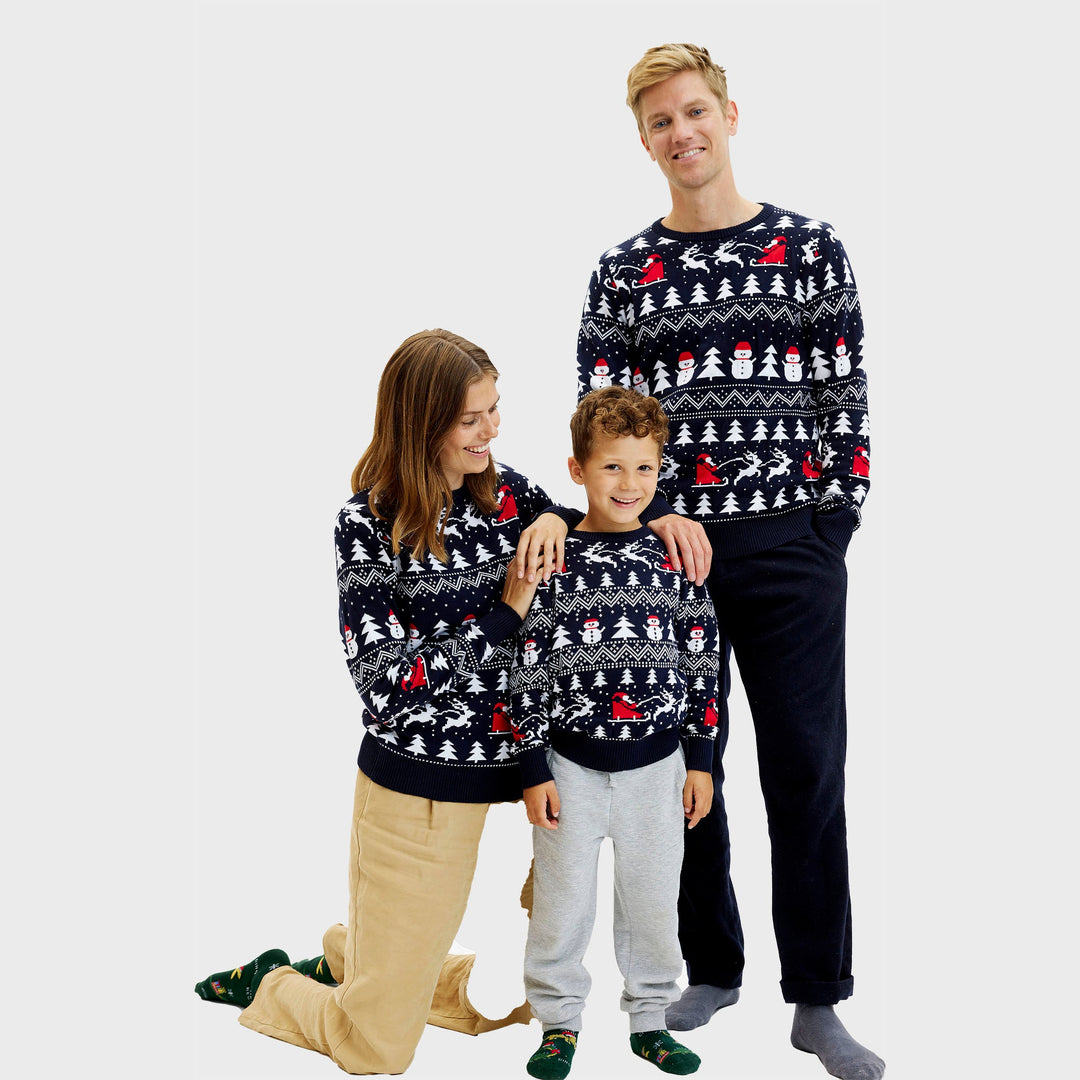 Luvik | Stilig juleskjorte Navy - Barn