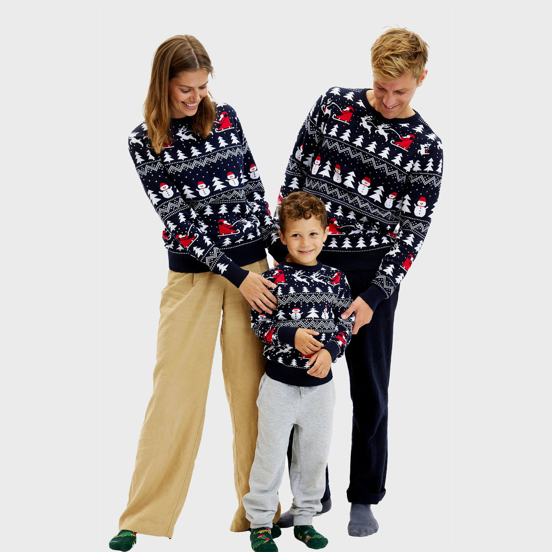 Luvik | Stilig juleskjorte Navy - Barn