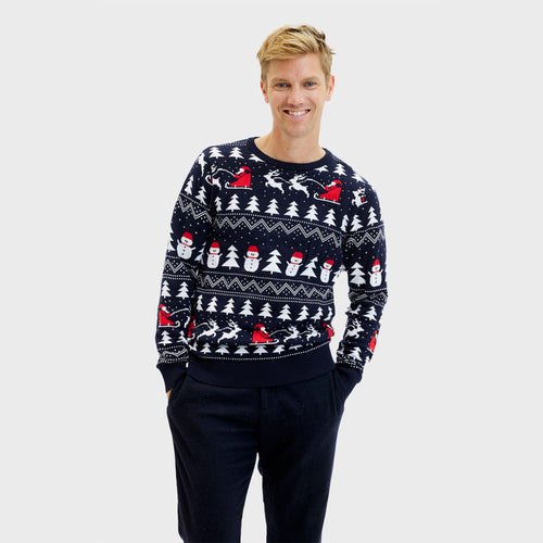 Luvik | Stilig julegenser Navy - Herre