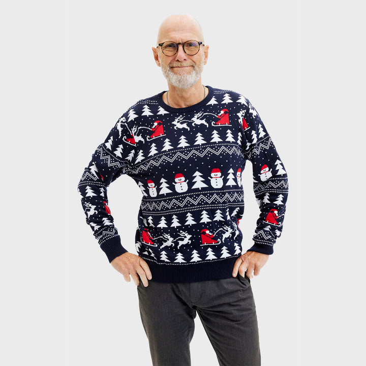 Luvik | Stilig julegenser Navy - Herre
