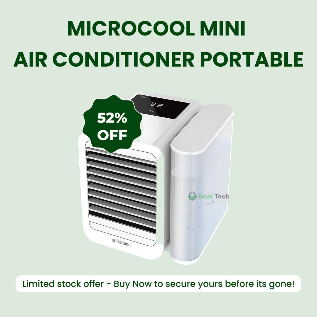 MicroCool Mini Air Conditioner Bærbar Fordampende Sumpkjøler med 1000ml Vanntank | Luvikno