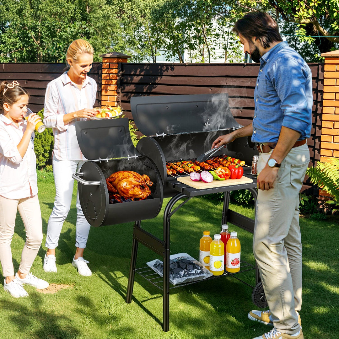 Offset Smoker Kullgrill med Side Firebox BBQ | Luvikno