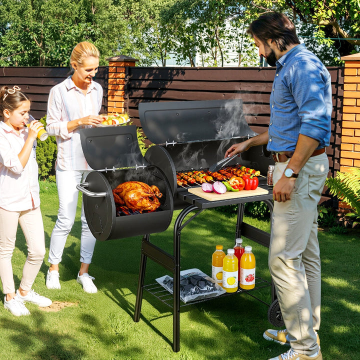 Offset Smoker Kullgrill med Side Firebox BBQ | Luvikno