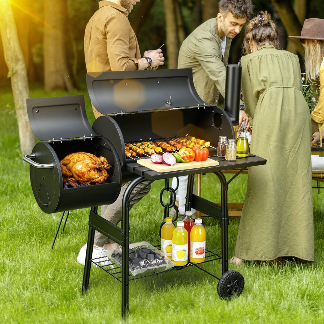 Offset Smoker Kullgrill med Side Firebox BBQ | Luvikno