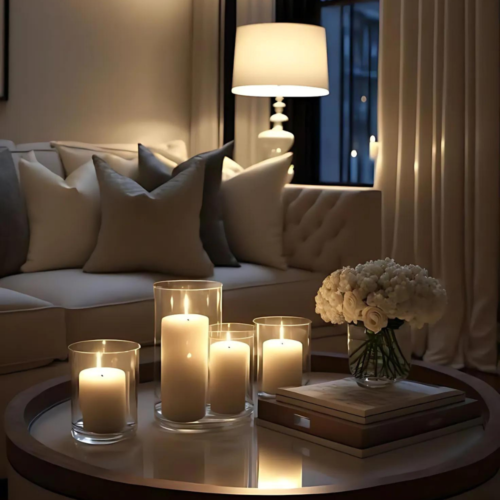 Luvikno | LuxeLumen LED Lysestake Set | Elegante LED lys med fjernkontroll for atmosfærisk stemning