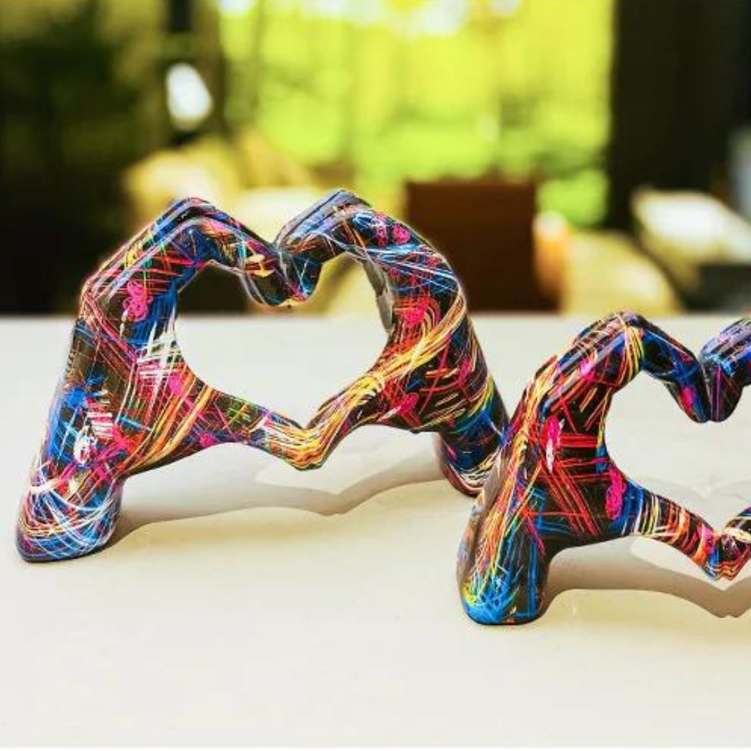 Elegant - Hjerte Geste Hånd Skulptur Bollift