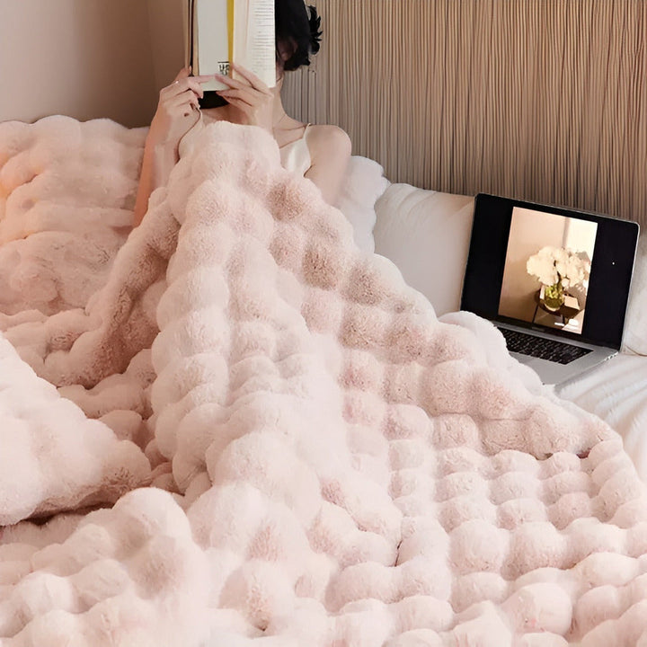 Luvikno | Fluffy Faux Fur Reisepledd – Mykt og Vaskbart Fleecepledd