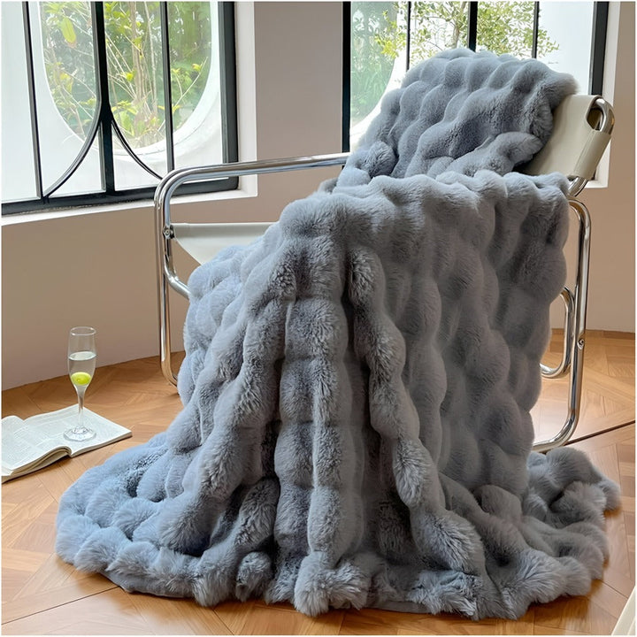 Luvikno | Fluffy Faux Fur Reisepledd – Mykt og Vaskbart Fleecepledd