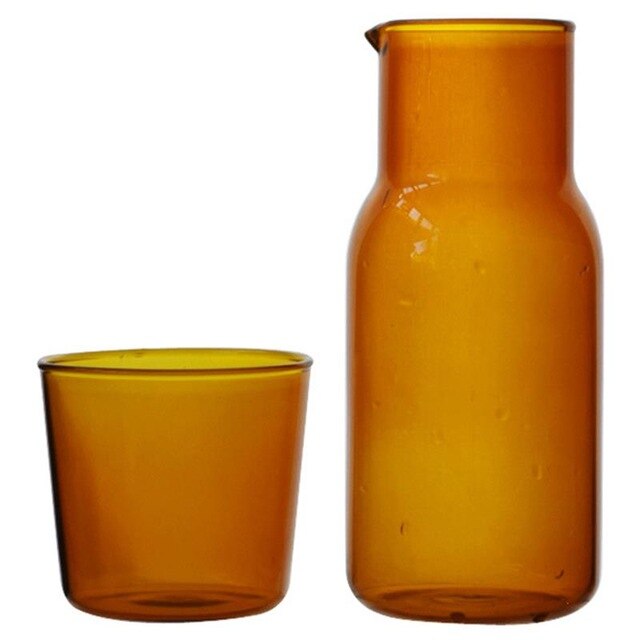 Glass Karaffel & Tumbler Sett – 500ml Borosilikat Vannsett | Luvikno