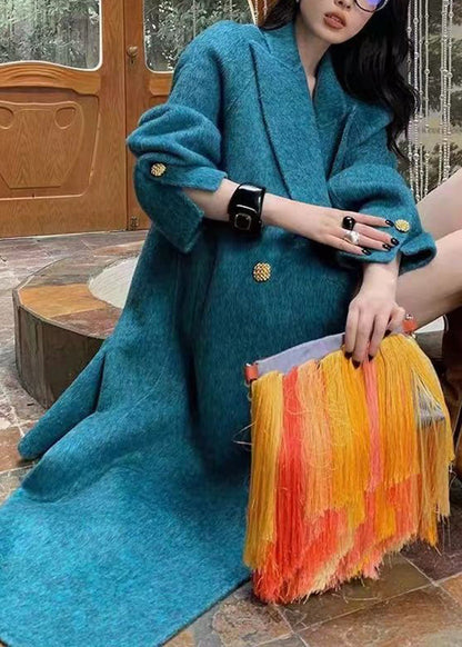 Luvik | Maksi villakangas takit, taskulliset, siniset