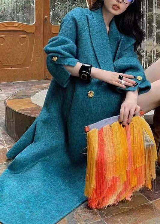 Luvik | Maksi villakangas takit, taskulliset, siniset