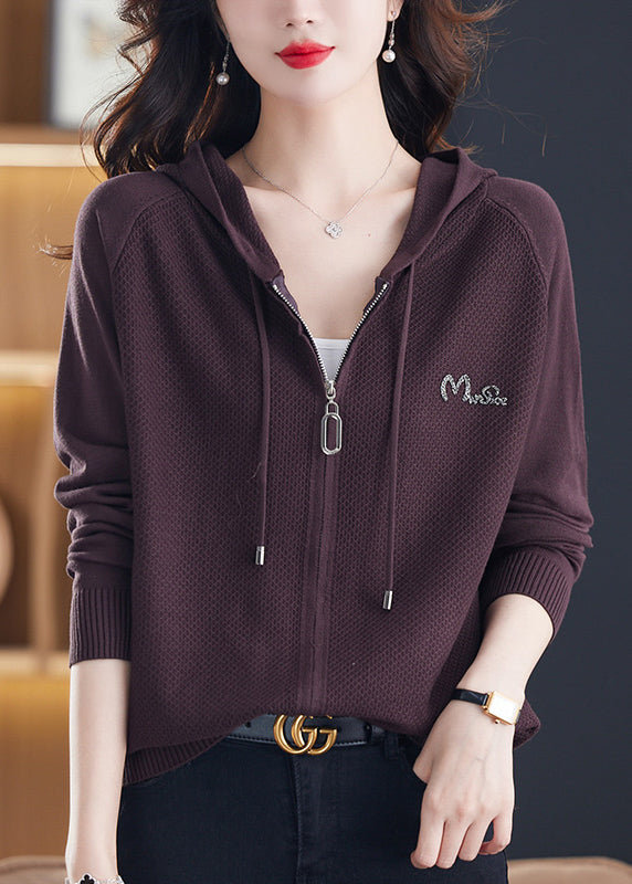 Luvik | Kaffe Snørepose Stitching Zip Hettegenser