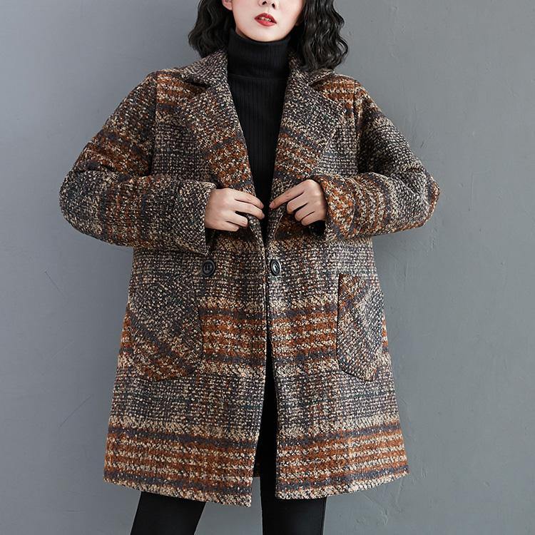 Luvik | Poimutetut pussukat Suuri koko tunika sinisiä ruutuja Mekot Takit