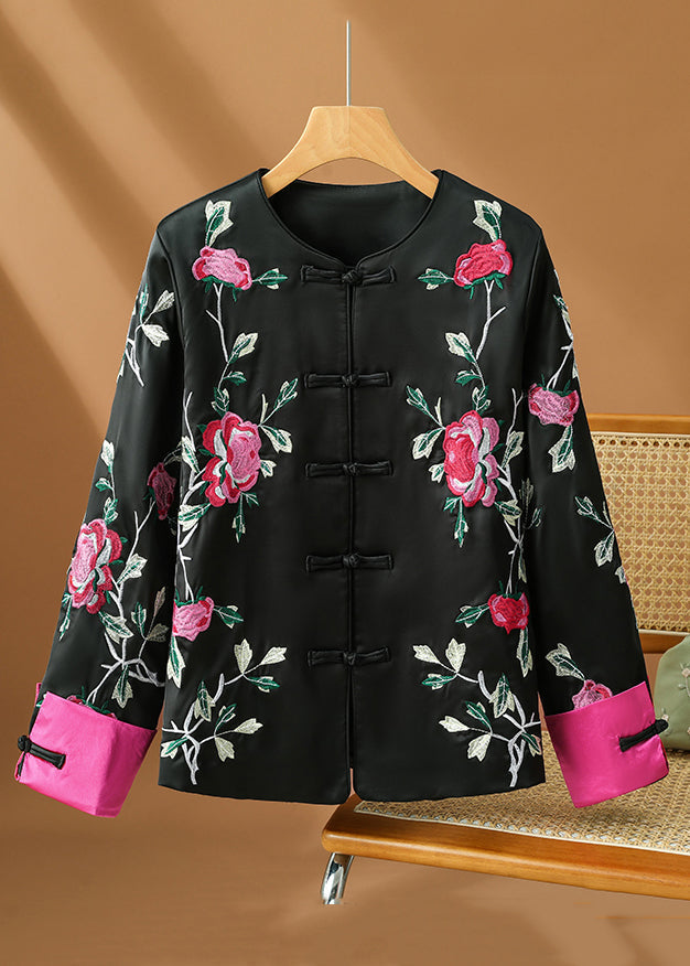 Luvik | Design Svart Satin Jakker Knapper