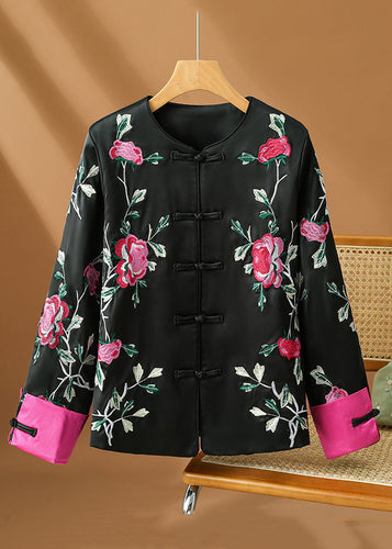 Luvik | Design Svart Satin Jakker Knapper