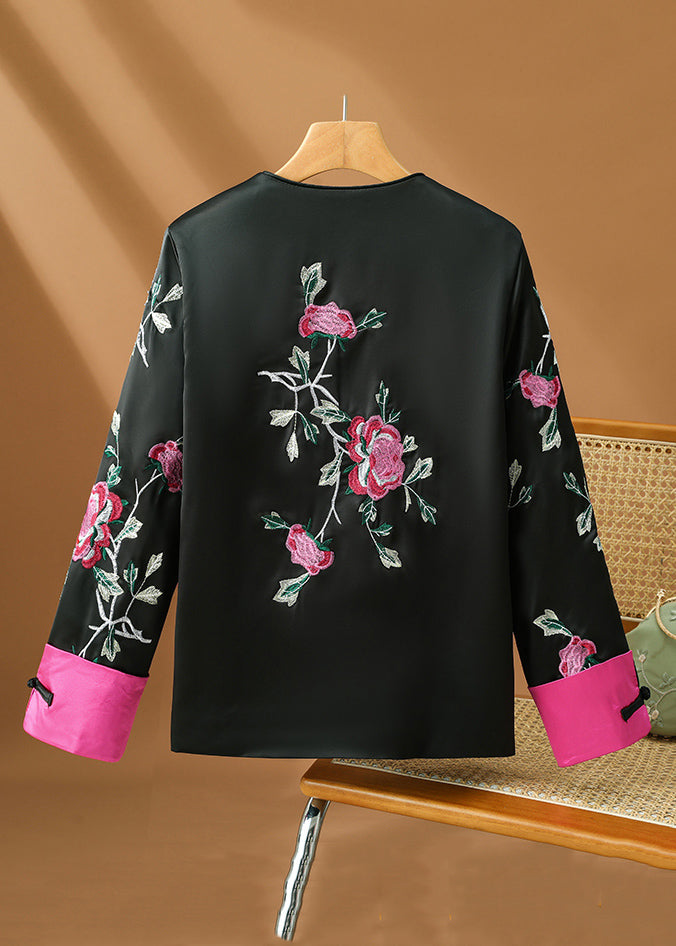 Luvik | Design Svart Satin Jakker Knapper